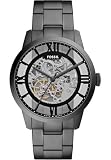 Fossil Herren Analog Mechanisches Handaufzugswerk Uhr mit Edelstahl Armband ME3268