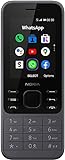 Nokia 6300 4G, Feature-Phone mit Einfach-SIM, Whatsapp, Facebook, YouTube, Google Maps, 4G und WLAN-Hotspot, Google Assistant, Zuverlässiger Performance und Langlebigem Design - Charcoal