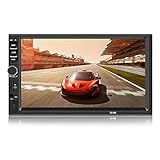 Andven Autoradio mit Bluetooth Freisprecheinrichtung, Doppel Din Auto Stereo Radio Video Player, 7 Zoll Touchscreen Auto Video Stereo, mit FM/USB/TF/AUX/Fernbedienung/Rückkamera