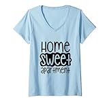 Damen Startseite Sweet Wohnung Nette Neue Wohnung Warming T-Shirt mit V-Ausschnitt