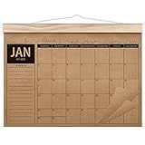 Norjews Wandkalender 2022-2023, Dickes Kraftpapier Monatskalender für den Tisch Von Jan 2022 bis Jun 2023, Ein Monat zur Ansicht, 18-monatiger Familienplaner Kalender (42 x 31cm)