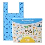 Baby Windel Müllbeutel,Baby Einweg Windelsäcke,Duftende Windelbeutel,Windelsäcke,Nachfüllfolie Für Windeleimer,Windeleimer Nachfüllkassetten,Geruchsblockierendes Sanitärprodukt 100PC 18*37CM