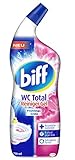 Biff WC Total Reiniger Gel Frühlingsblüte, 750 ml, hygienische Sauberkeit in der Toilette und kraftvoll gegen Kalk