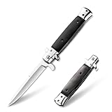 eiloszf Klappmesser Einhandmesser Scharfes Taschenmesser, Jagdmesser Outdoor Survival Messer (Weiß+Schwarz)
