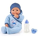 Bayer Design 94683AA -Funktionspuppe Hello Baby Boy mit Zubehör, 46 cm, b