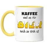 Hey!Print Kaffee Weil Es Für Bier Noch Zu Früh Ist Tasse Gelb Coffee Coffeelover Alkohol Feierabend Pause Guten Morgen Morgens