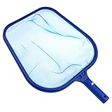 TedGem Kescher PoolReinigung, Kescher Schwimmbad Blatt Skimmer Netz, Pool Reinigungsset mit Kescher-Aufsatz Oberflächenkescher blau