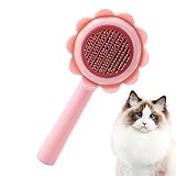 Yajexun Katzenbürste für Katzen im Innenbereich | Fellbürste für Haustiere | Bürste für Haustiere mit Druckknopf zum einfachen Entfernen von Katzenmatten