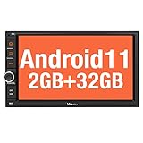 Vanku Android 11 Autoradio mit Navi 32GB+2GB Radio Unterstützt Bluetooth 5.0 DAB + WiFi 4G Android Auto USB MicroSD 2 Din 7 Zoll Bildschirm