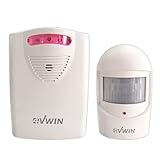 4VWIN Home Sicherheit Wireless Auffahrts Alarm Set 1 Batteriebetriebene Empfänger und 1 PIR Bewegungsmelder Einbruchsschutz