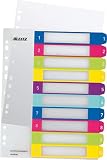 Leitz Register für A4, 10er Pack, PC-beschriftbares Deckblatt und 10 Trennblätter, Taben mit Zahlenaufdruck 1-10, Überbreite, Mehrfarbig, Polypropylen, WOW, 12430000