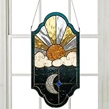 Generic Fensterdekoration zum Aufhängen, Buntglas-Sonnenfänger, Acryl-Fensterornamente, handgefertigt, für Küche, Haus und Garten