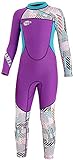 Kinder Mädchen Neoprenanzug Neoprenanzug UPF 50+ 2.5MM Neopren Lang Wetsuit Schwimmanzug Wärmehaltung Tauchanzug Badeanzug Wetsuit für Wassersport Diving Suit (Purple-3, 116-122)