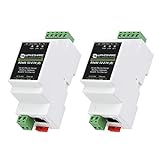 Waveshare Industrial Serial Server(2pcs), RS485 to RJ45 Ethernet, TCP/IP to Serial Module, Support Rail-Mount Modbus Gateway