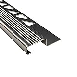 Edelstahl Stufenprofil Fliesenleiste Profil Treppen Schiene H10mm L250cm 25mm glänzend