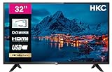 HKC 32D1 HD TV 81 cm (Fernseher 32 Zoll) (Dolby Audio, Triple Tuner (DVB-C/-S2/-T2), HDMI, USB-Media Player, Coaxial Digital Audio Output, Hotelmodus.