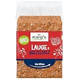 Dr. Karg’s BIO Knäckebrot Lauge & Brezelsalz – dünn knusprig, vegan, Brezel-Style, mit grobem Brezelsalz, reich an Ballaststoffen, 100% Vollkorn & mit natürlichen Zutaten, 10x200g