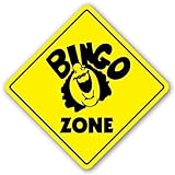 Bingo Zone Xing Karte Chips Club Kirche Game Time 30,5 x 30,5 cm Retro-Look 20,3 x 30,5 cm Eisendekoration Schild f黵 Zuhause, K點he, Badezimmer, Bauernhof, Garten, Garage