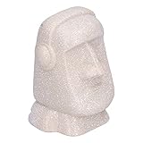 Qukaim Lautsprecher Originalität Statue Bluetooth Lautsprecher, Osterinsel Stein Mann Form, USB-Aufladung, tragbares Design, PIR-Bewegungsmelder-Alarmsystem, drahtloses Musikzubehö