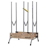 wolfcraft Sägebock 5121000 - klappbar - Robuster & stabiler Holzbock zum schnellen Zuschneiden von Brennholz - inkl. Auswurfsicherung/Tragkraft: 150 kg
