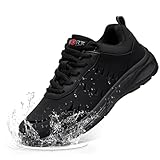 LARNMERN Kochschuhe rutschfeste Schuhe Herren Damen Wasserfeste Küche Arbeitsschuhe Laufsohle Non-Slip Gastro Kellner Sportschuhe Outdoor Fitness OHNE-Stahlkappe,Schwarz / 43.5 EU