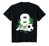 Kinder 8. Geburtstag Junge 8 Jahre Fussballer Fussball Geburtstags T-Shirt