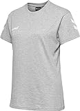 hummel Damen Hmlgo bomuld T shirts, Grey Melange, XL EU