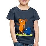 Spreadshirt Die Sendung Mit Der Maus Elefant Und Maus Hand An Rüssel Kinder Premium T-Shirt, 110-116
