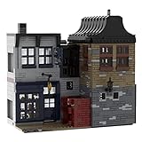 TopBau Architecture Modell - Leaky Cauldron, 2098+Teilen Modular Magische Bar Haus Bausteine, Kompatibel mit Lego Harry Potter 75978 Winkelgasse - MOC-55035
