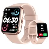 Tensky Smartwatch Damen mit Telefonfunktion 1,8'' Alexa Integriert Herren Fitnessuhr 100 Sportmodi, Pulsmesser, SpO2 Stress Schlafmonitor, IP68 Wasserdicht Schrittzähler für Android iOS, R