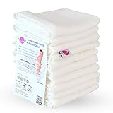Babymajawelt Mulltücher Mullwindeln Baby Putztücher Spucktücher Stilltücher (60x80 weiss (10 Pack))