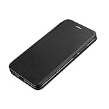 Suhctup Tasche Kompatibel für Samsung Galaxy S7 Hülle Außenseite aus Echt Leder Innenseite aus Textil Magnet Schutz Case Ständer mit Ultra Slim Cover Bookstyle Klappbar