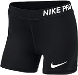 Nike Mädchen Pro-Shorts, Black/White, XL