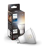 Philips Hue White Ambiance GU10 LED Lampe 1-er Pack, dimmbar, alle Weißschattierungen, steuerbar via App, kompatibel mit Amazon Alexa (Echo, Echo Dot)