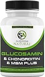 Surpresa Natural® Glucosamin, Chondroitin & MSM hochdosiert 4500mg Tagesdosis, 1 Monatsvorrat Laborgeprüft, 195 Kapseln