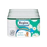 Regina Camomila Toilettenpapier, 42 Rollen, 3-lagig, 150 Dienstleistungen pro Rolle, parfümiert mit Kamille-Duft, recycelbares Papier, 100% FSC®-zertifiziertes Papier