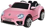 Actionbikes Motors Kinder Elektroauto VW Beetle Käfer - Lizenziert - 2 x 40 Watt Motoren - 2,4 Ghz Fernbedienung - Eva Vollgummi Reifen (Pink)
