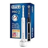 Oral-B PRO 2 2900 Elektrische Zahnbürste/Electric Toothbrush, 2 Aufsteckbürsten, 2 Putzmodi, visuelle Andruckkontrolle für Zahnpflege, Muttertagsgeschenk / Vatertagsgeschenk, schwarz & weiß