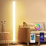 Smart LED Stehleuchte Dimmbar 11W, Oraymin RGB LED Stehlampe Farbwechsel Dimmbar mit Fernbedienung Und App-steuerung, LED Standleuchte für Wohnzimmer kinderzimmer Schlafzimmer Büro, 3000K Warmweiß