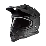 O'NEAL | Motocross-Helm | MX Enduro | ABS-Schale, Sicherheitsnorm ECE 22.06, Lüftungsöffnungen für optimale Kühlung | 2SRS Helmet Flat V.23 | Erwachsene | Schwarz | Größe XXL (63/64 cm)