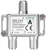 Axing BVE 2-01X 2-Fach Verteiler 4 dB 5-1800 MHz TV Data Internet Kabelfernsehen