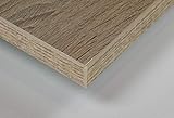 MySpiegel.de Tischplatte Holz Zuschnitt nach Maß Beschichtete Holzdekorplatte (120 x 70 cm, Sonoma Eiche)