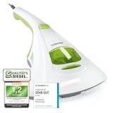 CLEANmaxx Milben Hand-Staubsauger vernichtet bis zu 99 Prozent Aller Milben | Effektive, chemiefreie Reinigung mit UV-C-Licht | Perfekt auch für Allergiker zum Absaugen & Desinfizieren von M