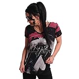 Yakuza Damen Spacy V-Neck T-Shirt, Bunt, XL