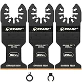 EZARC 3 tlg Multitool Sägeblätter aus Carbide Hartmetall Multitool Oszillierwerkzeug-Zubehör Ideal für Schneiden von Metall, Stahlnägel, Bolzen, Schraub