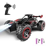 SZJJX Ferngesteuertes Auto ab 3 4 5 6 7 8+ Jahre Kinder,2.4Ghz RC Auto Spielzeug mit LED-Leuchten,Alloy Gehäuse,15+KM/H Rennauto Ferngesteuert,2WD RC Car Crawler Geschenk Mädchen Junge Schwarz R