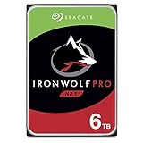 Seagate IronWolf Pro, NAS interne Festplatte 6 TB, 3.5 Zoll, 7200 U/Min, CMR, 256 MB Cache, SATA 6 GB/S, inkl. 3 Jahre Rescue Service, Modellnr.: ST6000NTZ01