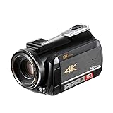 YXMY2020 Zeitraffer-Kamera Kamera-Live-Streaming-Kamera 4K professionell, AC5 12x optischer Zoom-Kamera mit Mikrofon LED Hell