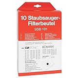 Original Staubsaugerbeutel SSB 101 für diverse Clatronic/Bomann Staubsauger, 10er Set