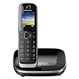 Panasonic KX-TGJ310GB Familien-Telefon ohne Anrufbeantworter (schnurloses Telefon, strahlungsarm, Anrufschutz, DECT Basisstation, Freisprechen) schwarz
